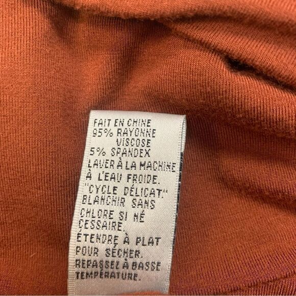 BIANCA Nygard rust brown long sleeve turtleneck top Sz MP - Picture 6 of 8